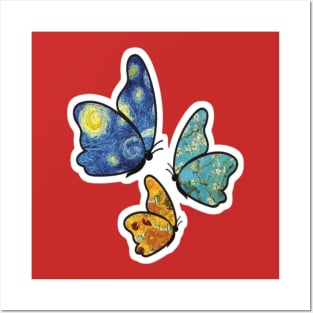 Butterflies designed by Van Gogh Posters and Art